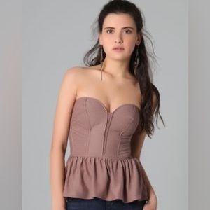 Parker Silk Dusty Rose Bustier Top